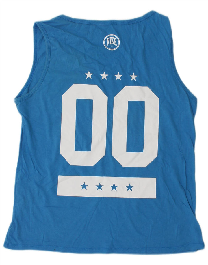 Canotta grafica da donna NIKE UK 14 cotone blu medio