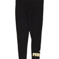 PUMA Womens Graphic Leggings UK 14 Large  Black Cotton Vintage Puma and Second-Hand Puma from Messina Hembry 