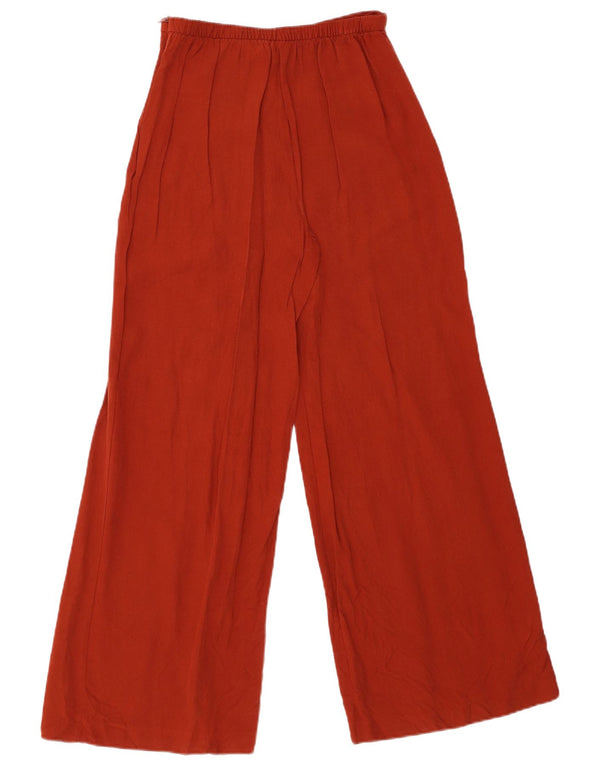 Pantaloni casual a gamba larga a vita alta da donna Zara XS W24 L29 Arancioni