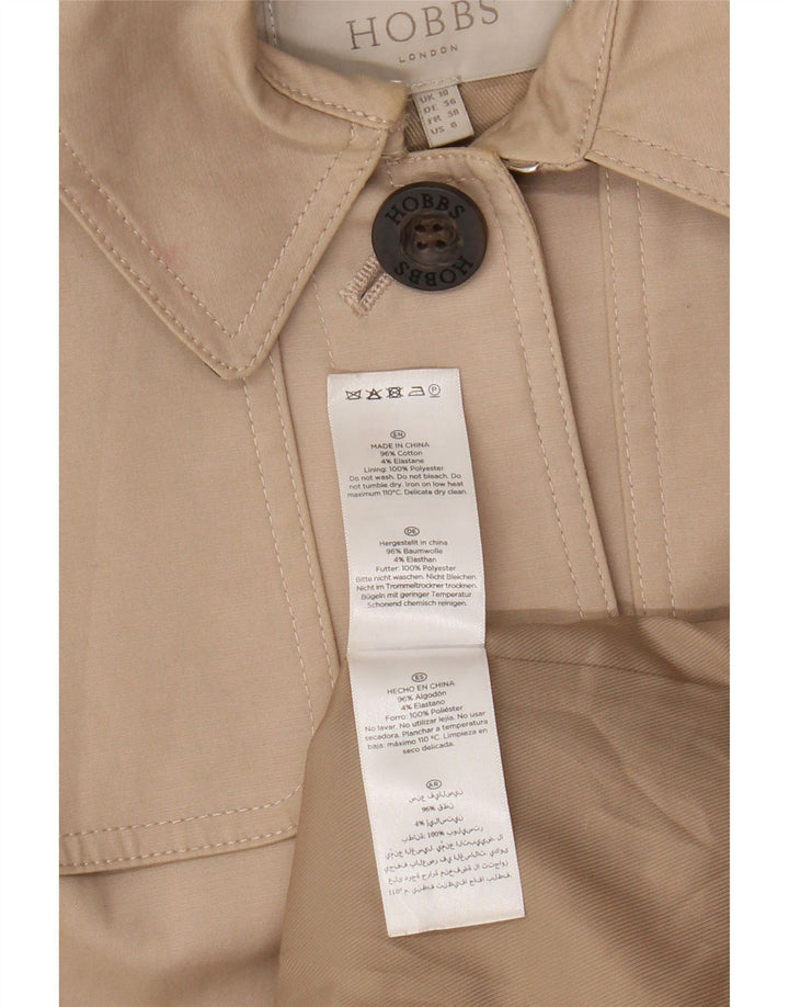 Trench da donna Hobbs UK 10 piccolo in cotone beige