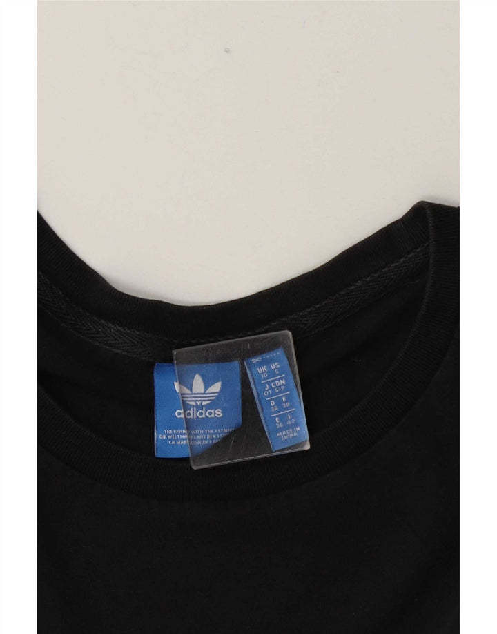 T-shirt grafica oversize da donna Adidas UK 10 piccola nera