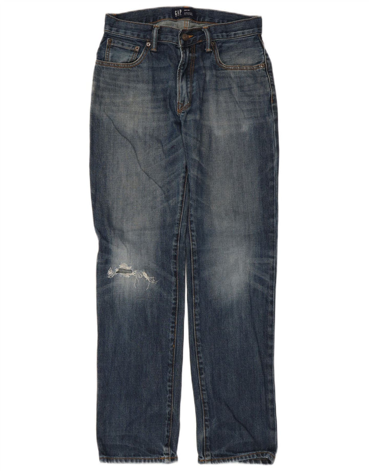 Jeans dritti invecchiati Gap da donna W28 L32 cotone blu