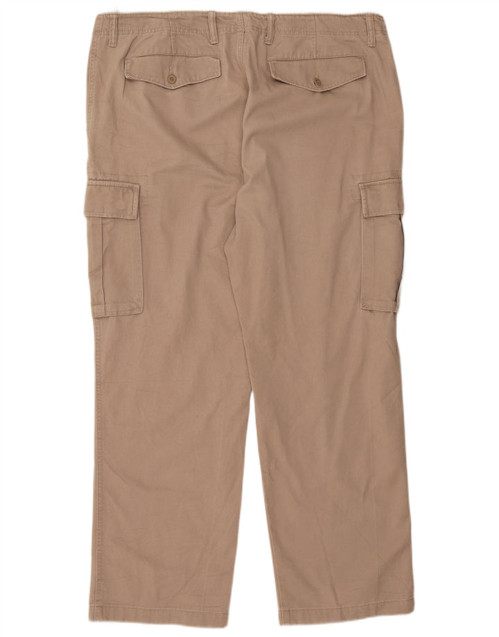 NAUTICA Mens Straight Cargo Trousers W40 L32 Grey Cotton