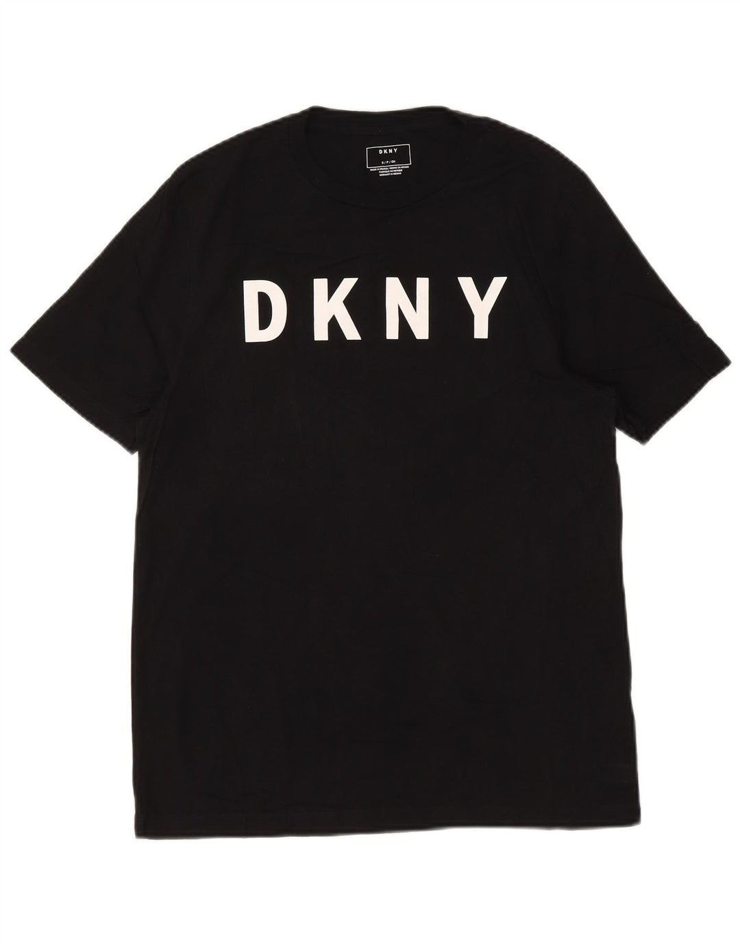 T-shirt grafica da uomo Dkny Top piccola in cotone nero