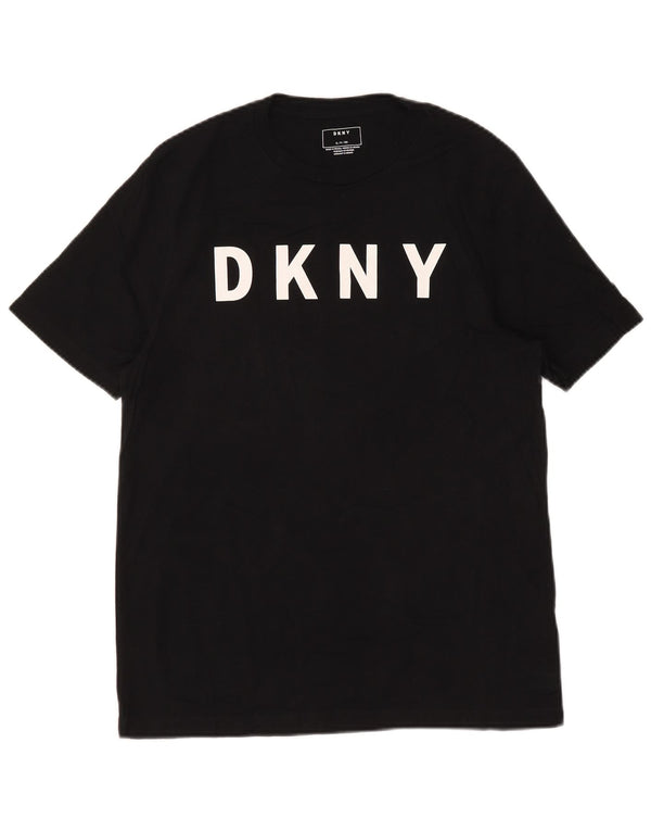 T-shirt grafica da uomo Dkny Top piccola in cotone nero
