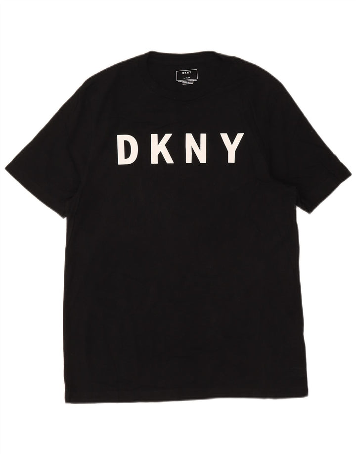T-shirt grafica da uomo Dkny Top piccola in cotone nero