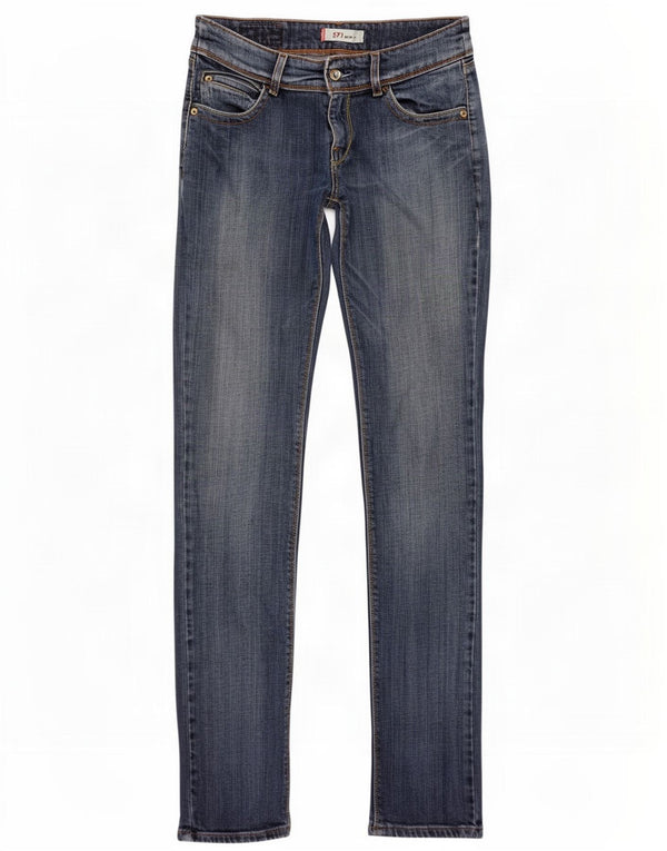 Jeans Levi's 571 Slim da donna W30 L34 cotone blu navy