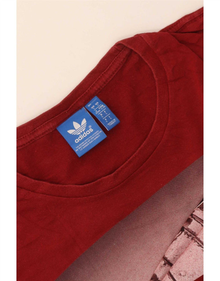 T-shirt grafica da uomo Adidas grande rossa