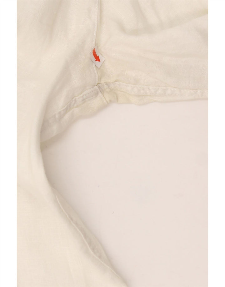 ARMANI JEANS Mens Shirt XL White Linen