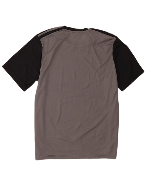 T-shirt Adidas da uomo Top Large in poliestere color block nero