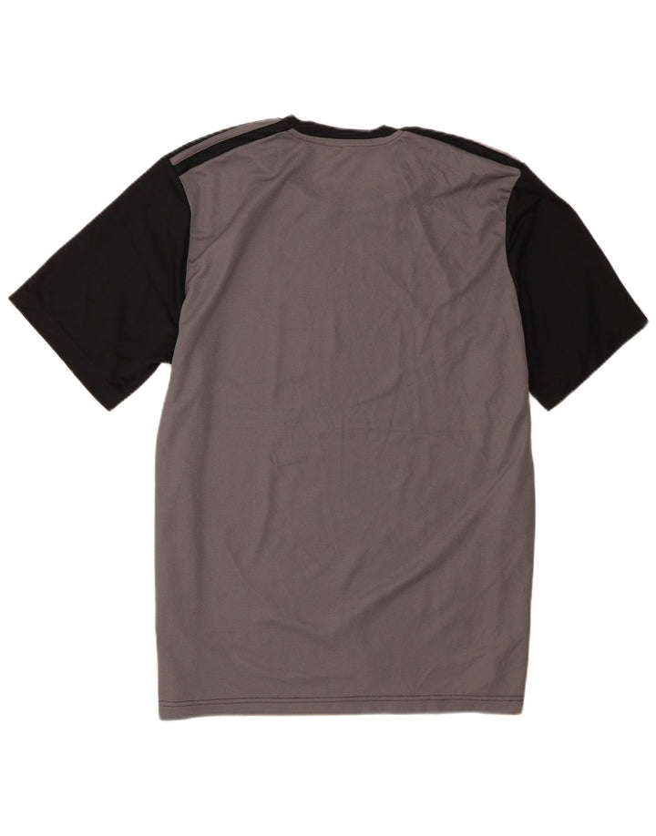 T-shirt Adidas da uomo Top Large in poliestere color block nero