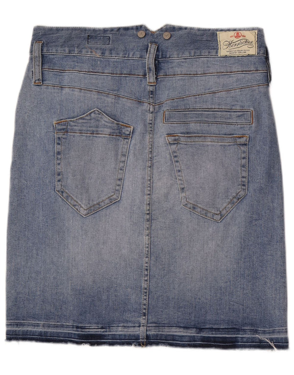 Gonna in denim da donna Herrlicher W29 cotone blu medio