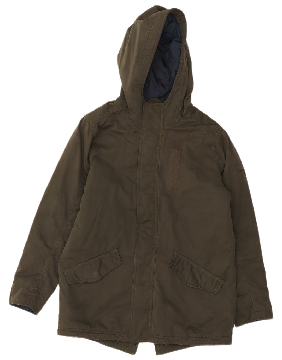 Parka con cappuccio da bambino ABERCROMBIE & FITCH 13-14 anni in poliestere kaki
