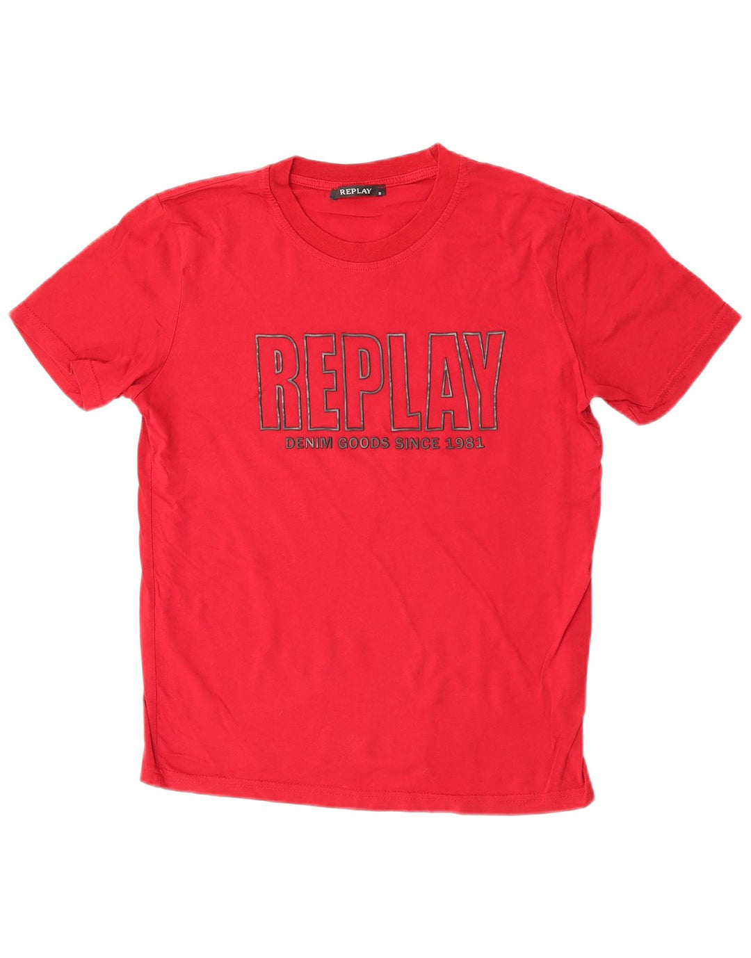 T-shirt grafica da uomo Replay Top piccola in cotone rosso