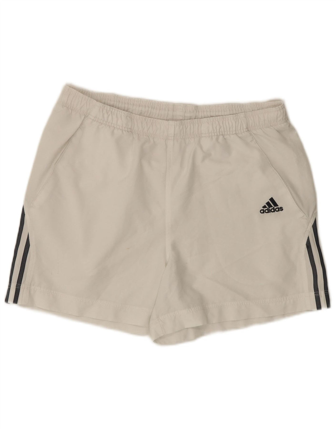 Pantaloncini sportivi da uomo Adidas grandi bianchi in poliestere