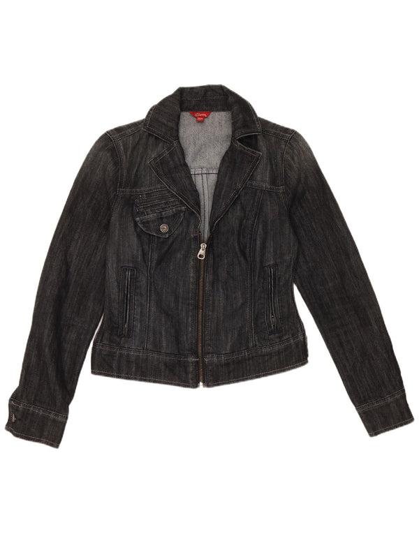 Giacca in denim corto da donna Guess UK 12 cotone nero medio