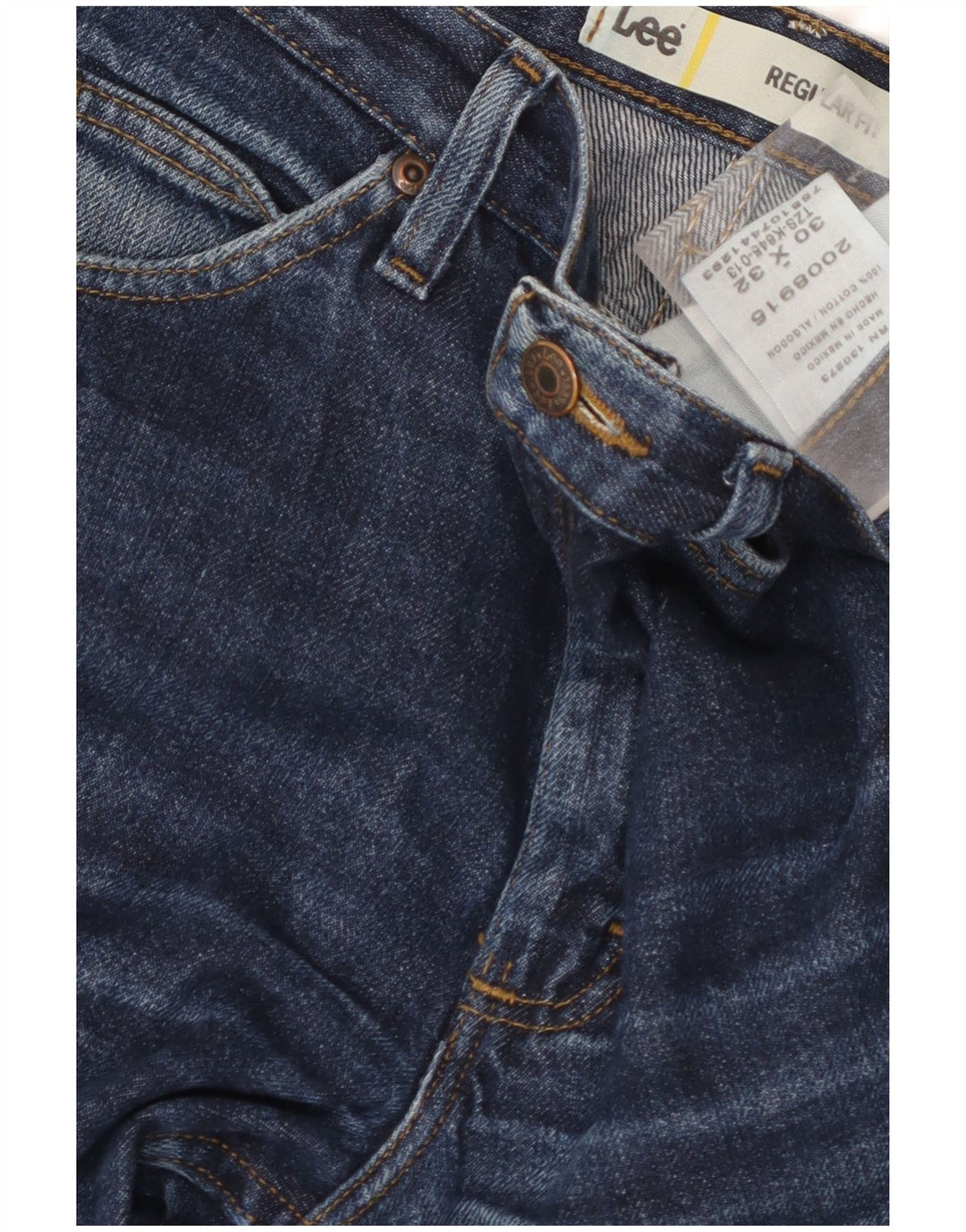 Jeans dritti Lee da uomo vestibilità regolare W30 L32 cotone blu