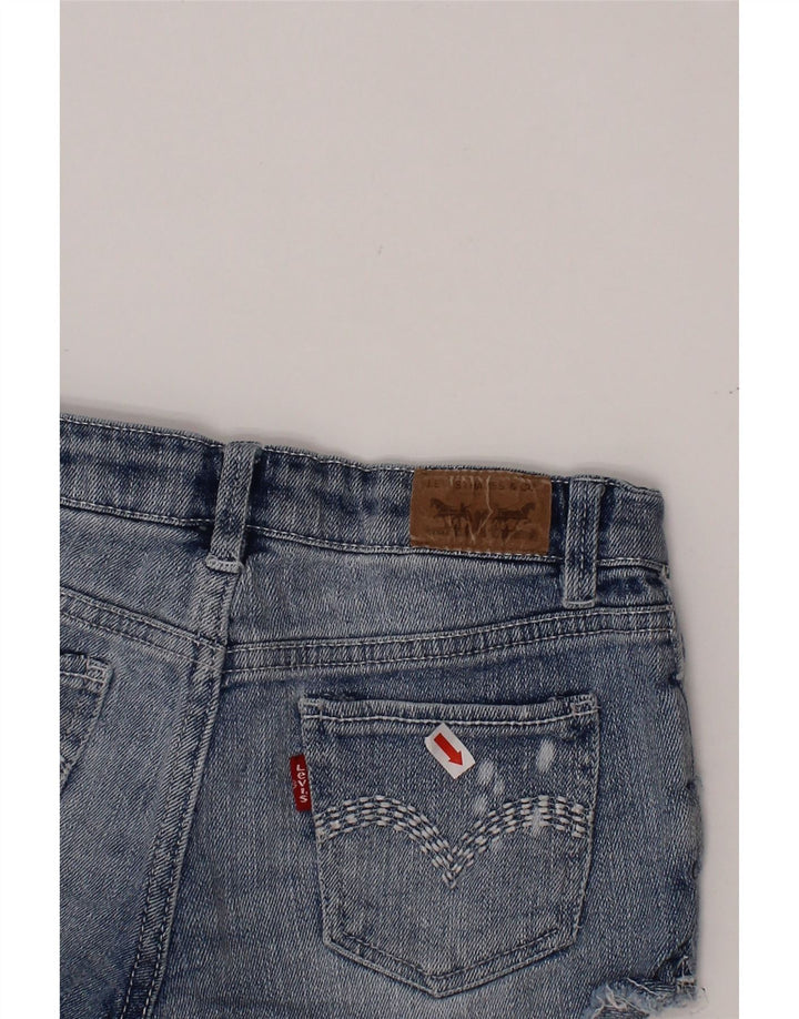 Pantaloncini di jeans per ragazze LEVI'S 7-8 anni W24 Blu Ramie