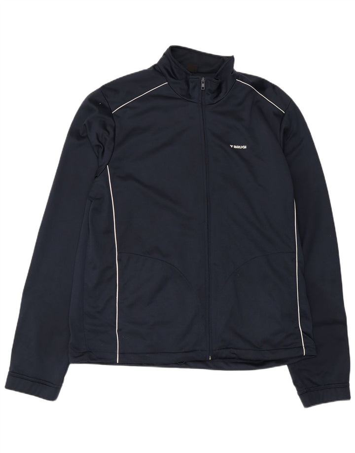 Giacca da ginnastica da uomo Brugi XL in poliestere blu navy