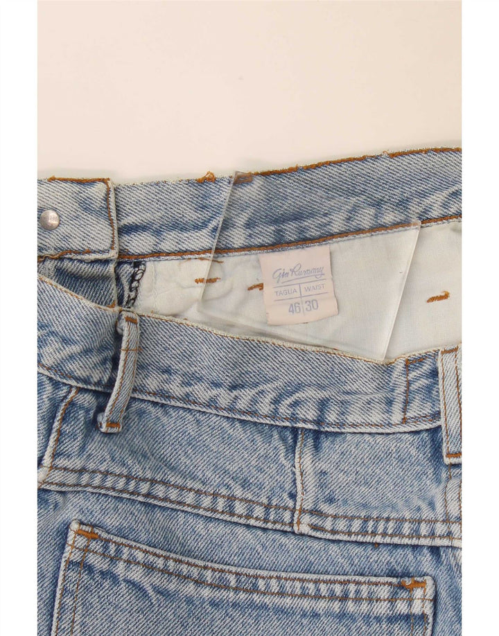 Pantaloncini di jeans vintage da donna W30 in cotone blu medio