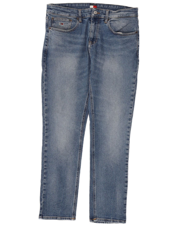 Tommy Hilfiger Mens Slim Jeans W34 L32 Blue Cotton