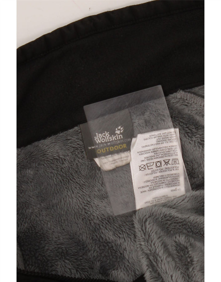 JACK WOLFSKIN Giacca a vento con fodera grafica da uomo UK 36/38 Medio Nero