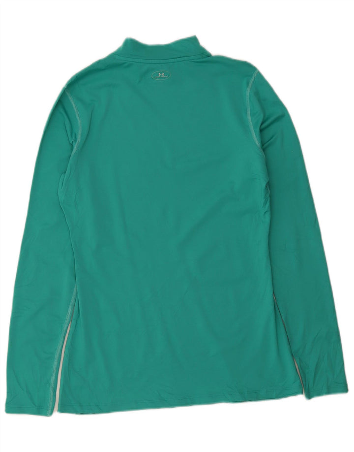 Under Armour Mens Heat Gear Top manica lunga grande poliestere verde