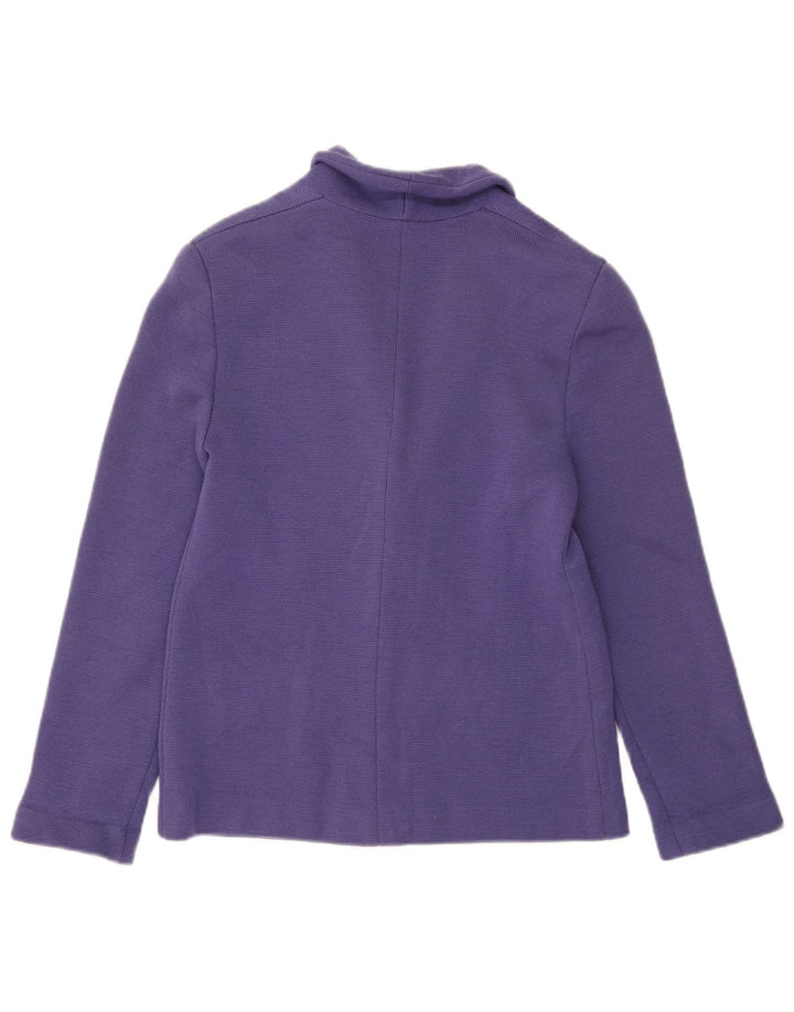 Luisa Spagnoli Giacca da donna in maglia a 2 bottoni da donna UK 10 piccola viola