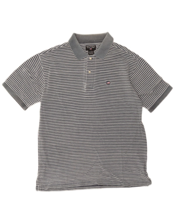 Polo Ralph Lauren Camicia da uomo in cotone gessato blu medio