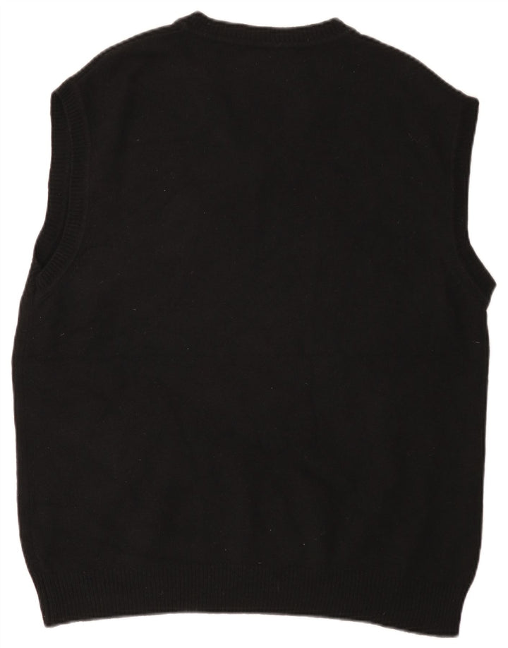 Marlboro Classics Maglione da uomo con scollo a V XL in lana nera