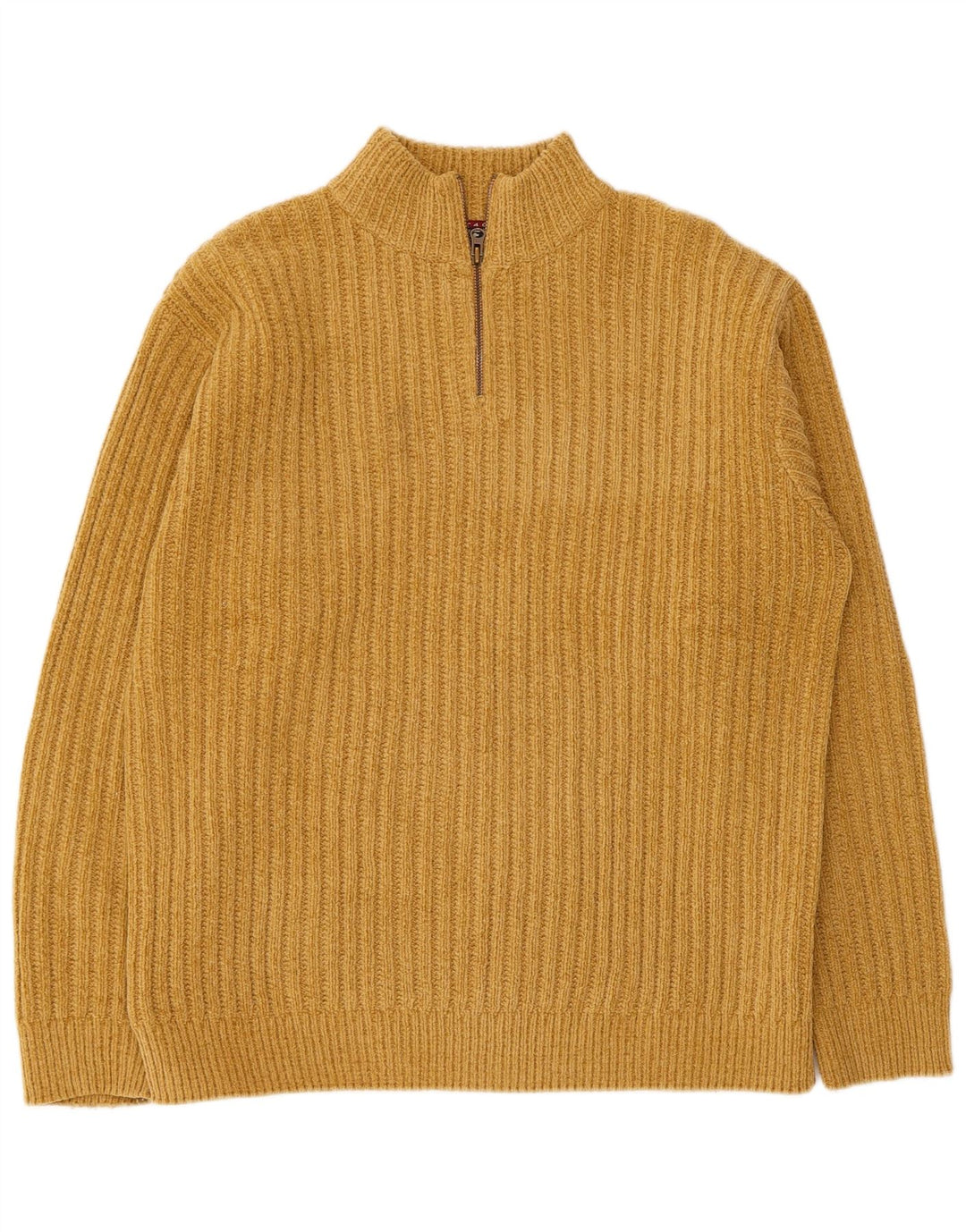 Maglione da uomo Rifle con zip e collo XL in acrilico giallo