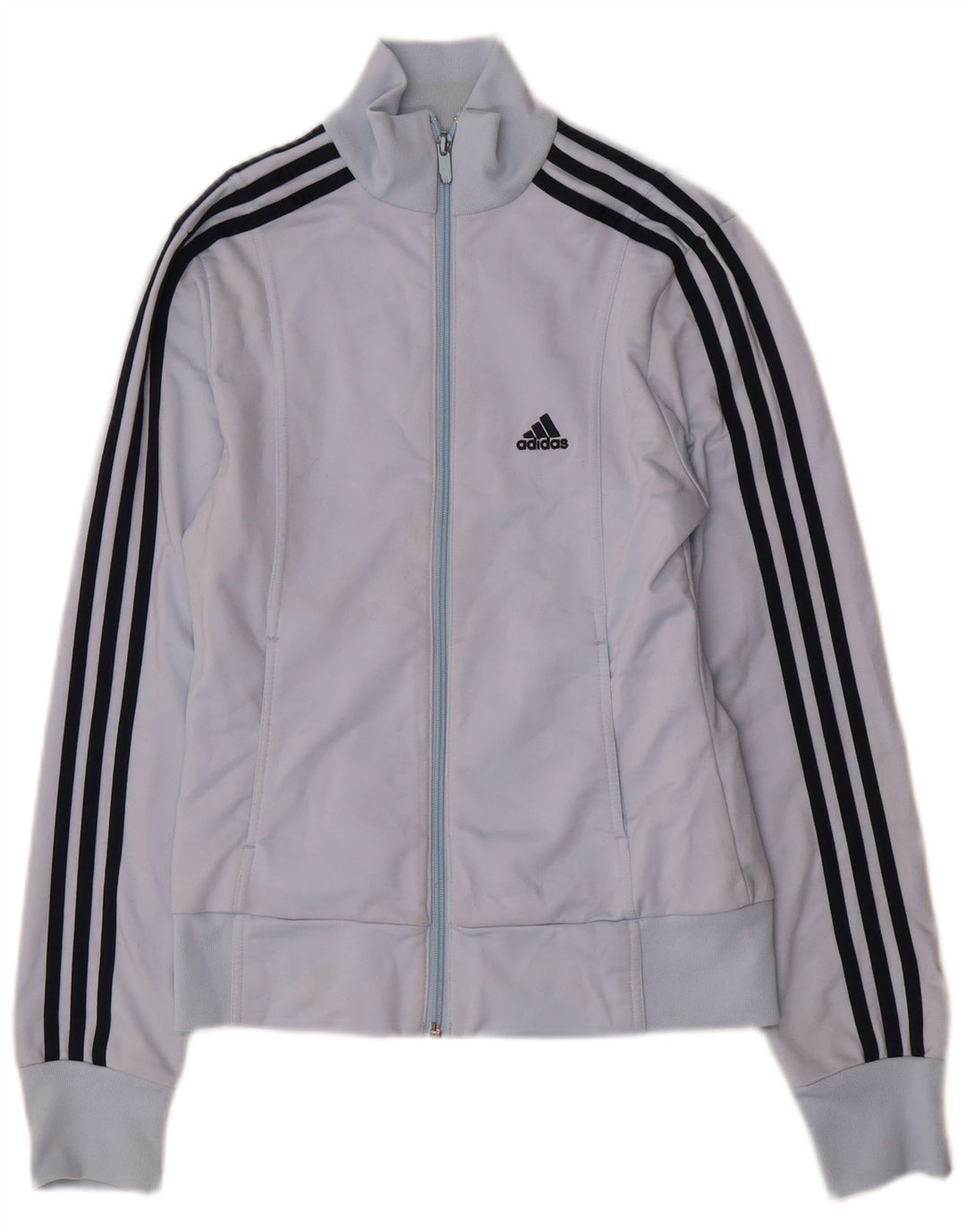 Giacca da tuta da donna Adidas UK 12 poliestere blu medio