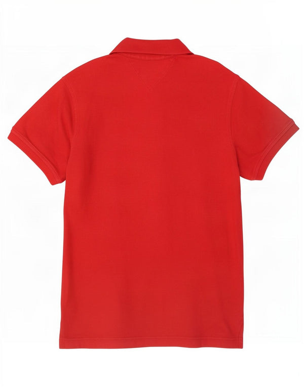 Polo slim fit da uomo Tommy Hilfiger piccola rossa in cotone