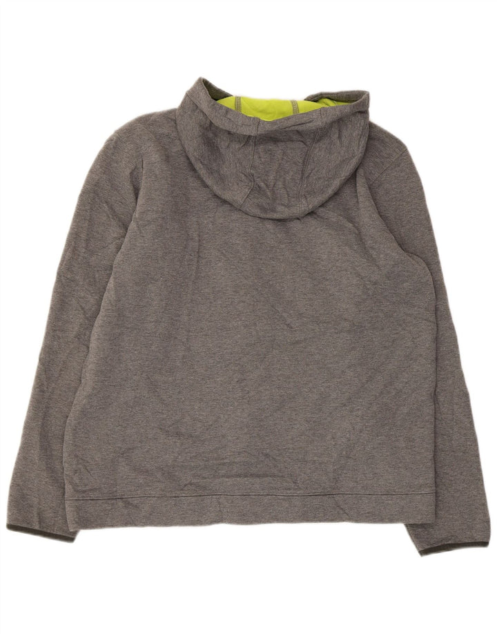 EDDIE BAUER Maglione con cappuccio e zip da uomo grande poliestere grigio