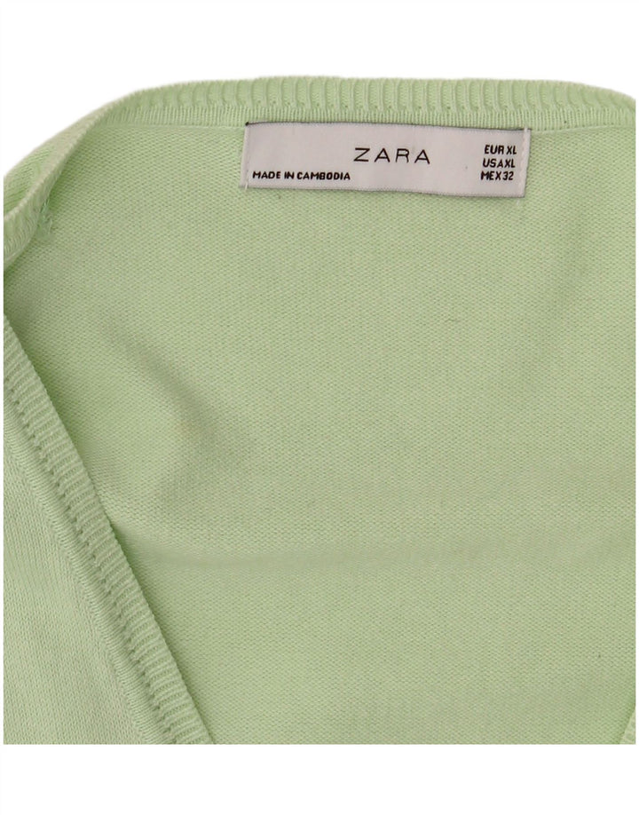 Maglione cardigan da donna Zara UK 18 XL verde