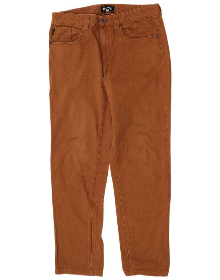 Jeans dritti regolari da uomo Billabong W32 L31 cotone marrone