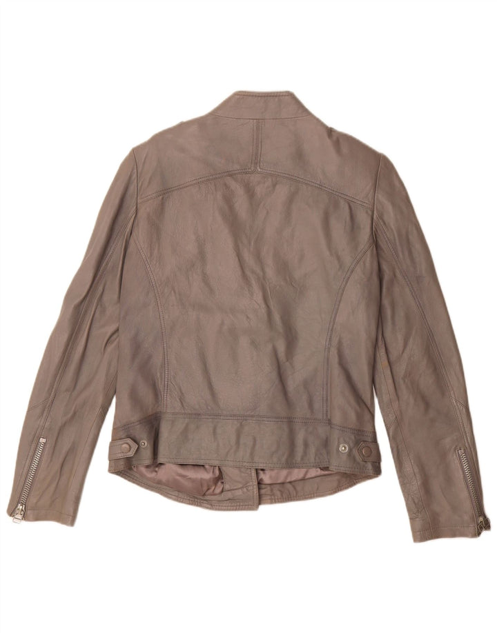Giacca da motociclista in pelle Cindy Crawford da donna C&A EU 40 Grigio medio