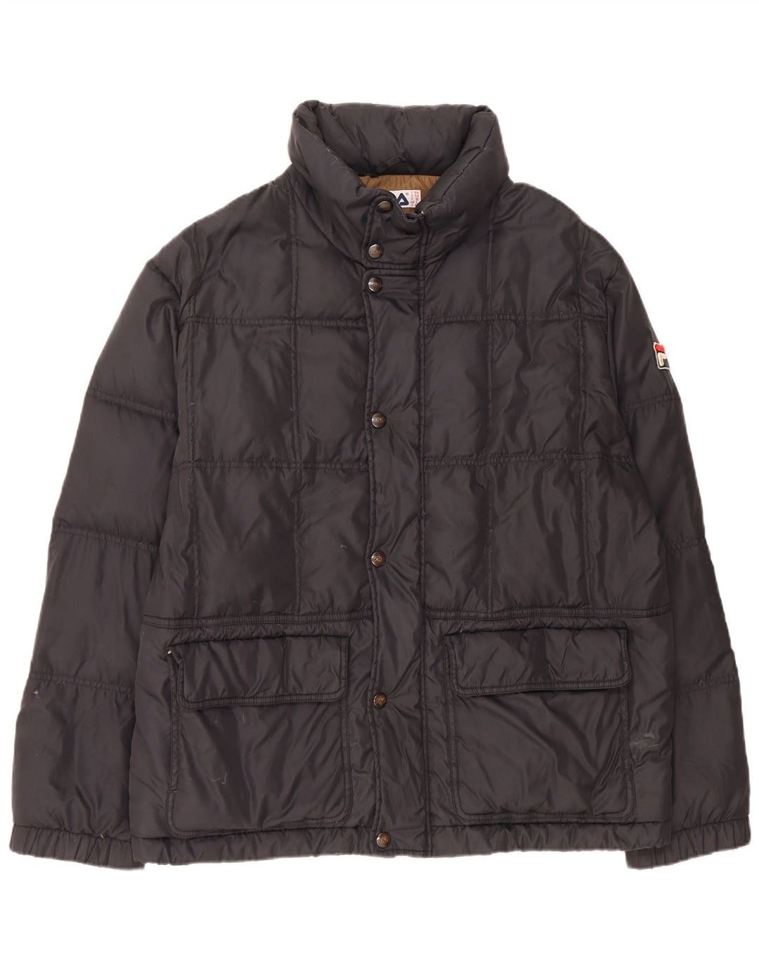 Giacca imbottita con cappuccio Fila Uomo IT 54 2XL Nero Poliammide