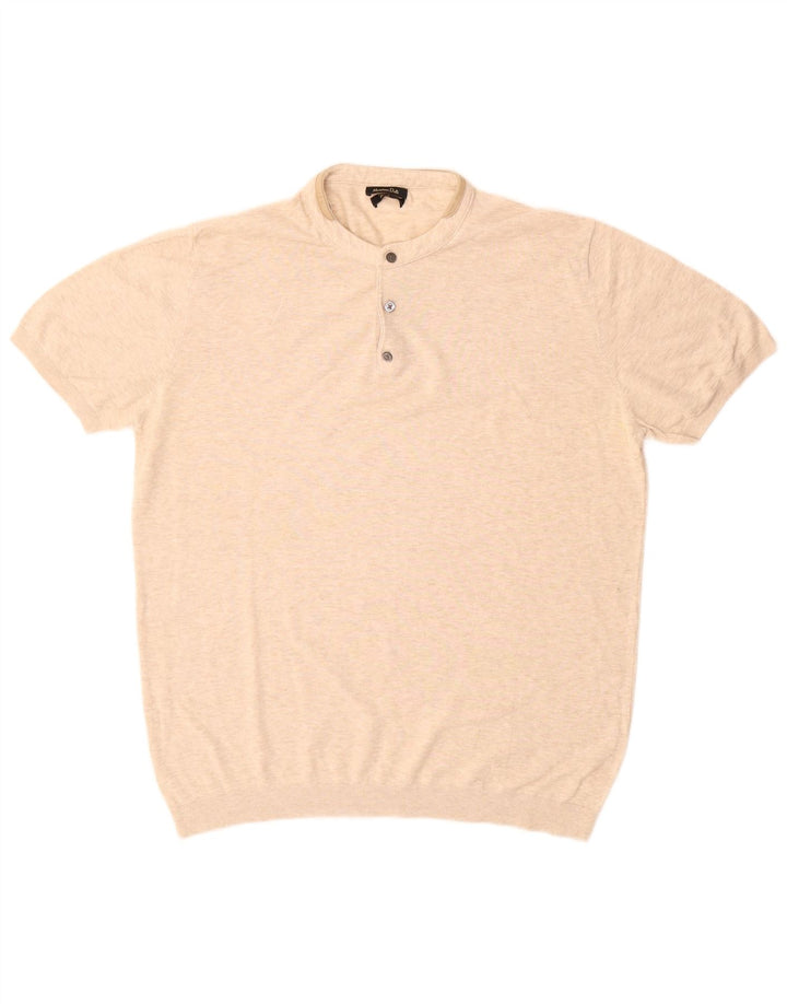 Polo Uomo Massimo Dutti Grande In Cotone Beige