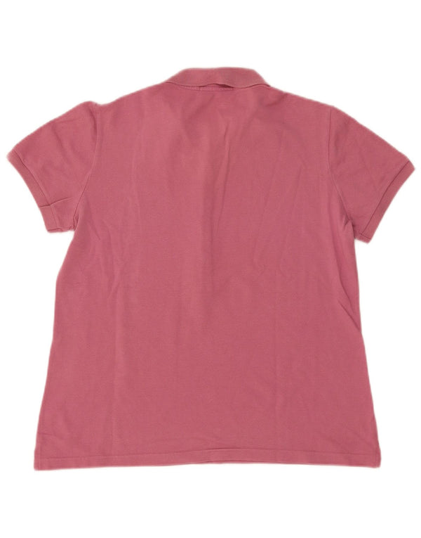 Polo da donna Lacoste taglia 44 grande in cotone rosa
