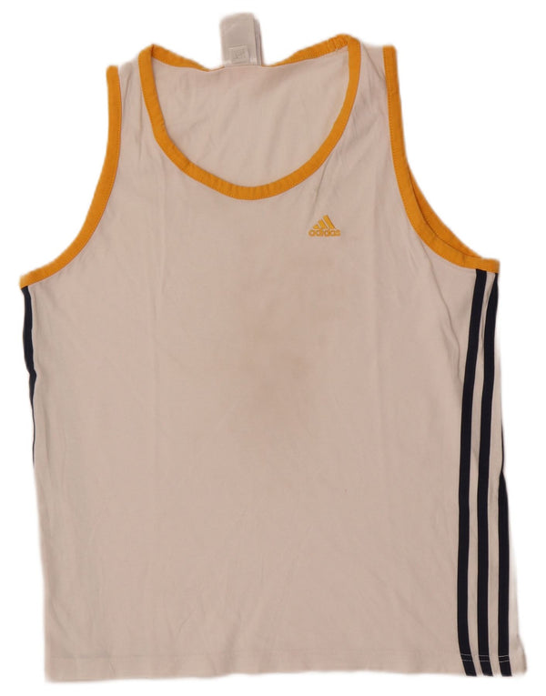 T-shirt da uomo Adidas Top UK 36/38 piccola in cotone bianco