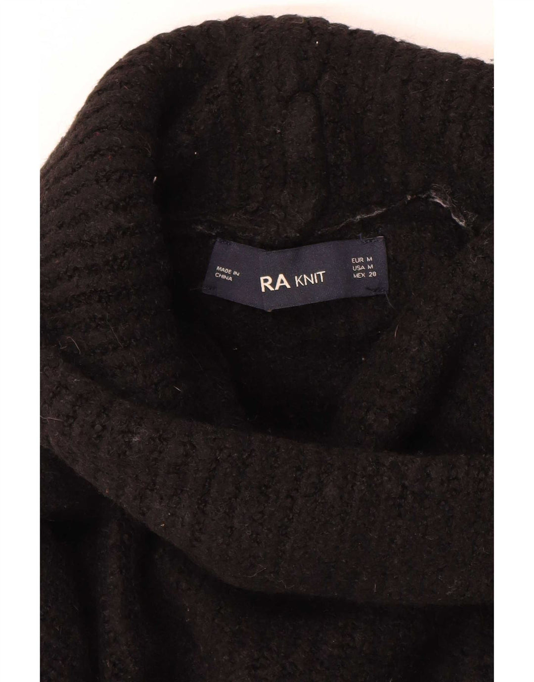 Maglione maglione oversize con collo alto da donna Zara UK 14 medio nero
