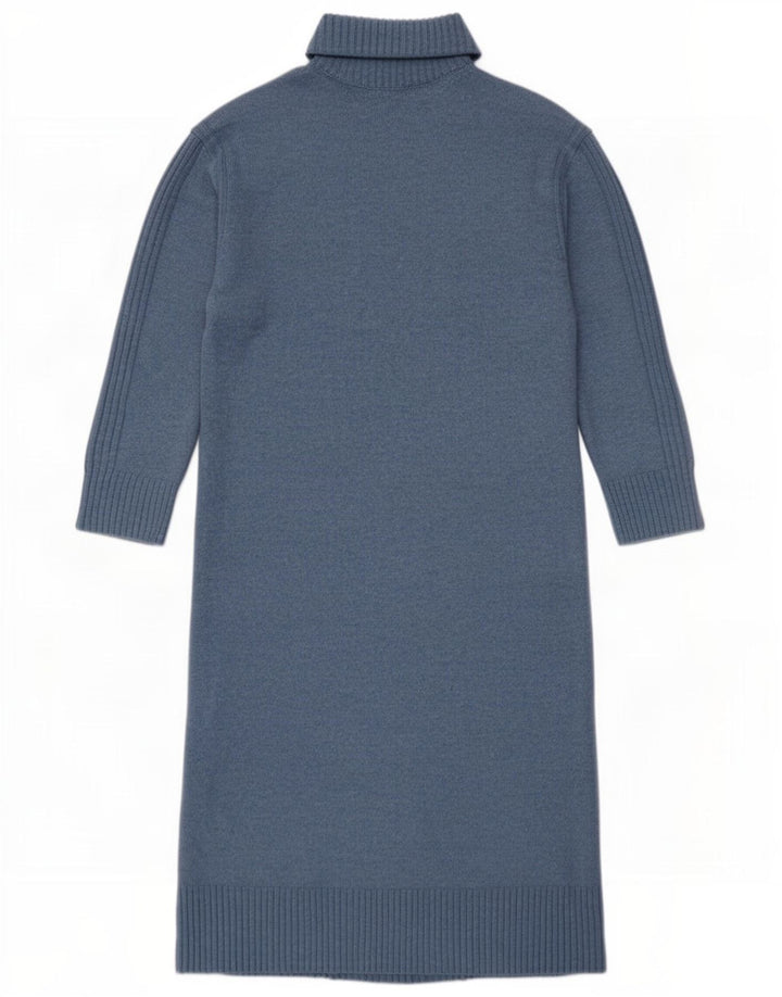 Abito maglione a maniche lunghe da donna Marks & Spencer UK 14 Poliestere blu medio
