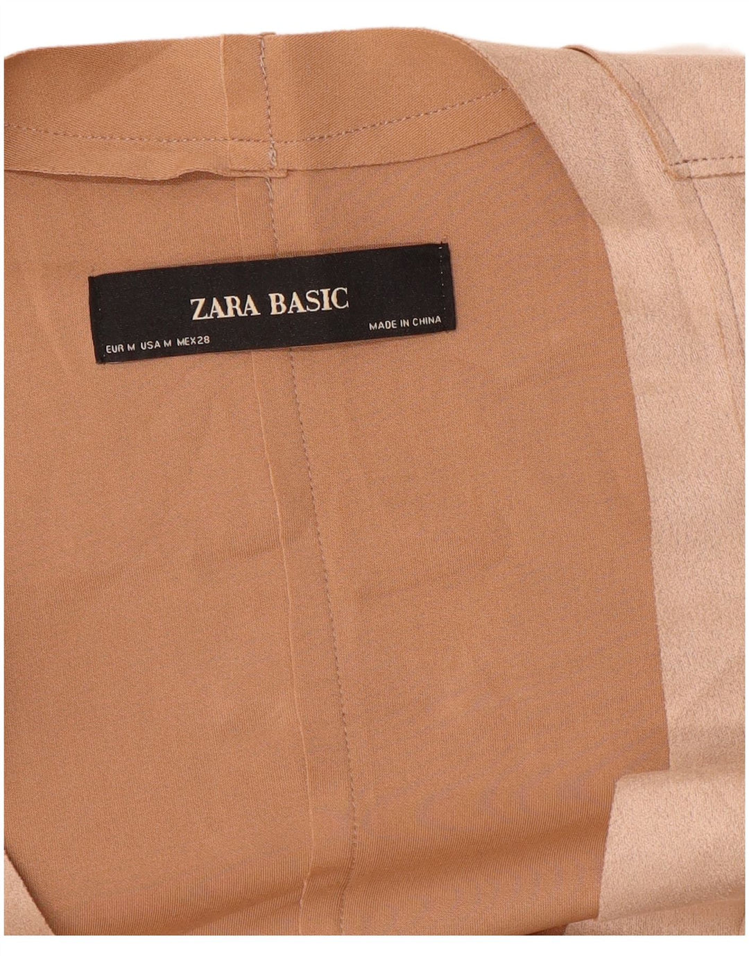 Giacca blazer da donna in pelle scamosciata sintetica Zara UK 12 Beige medio