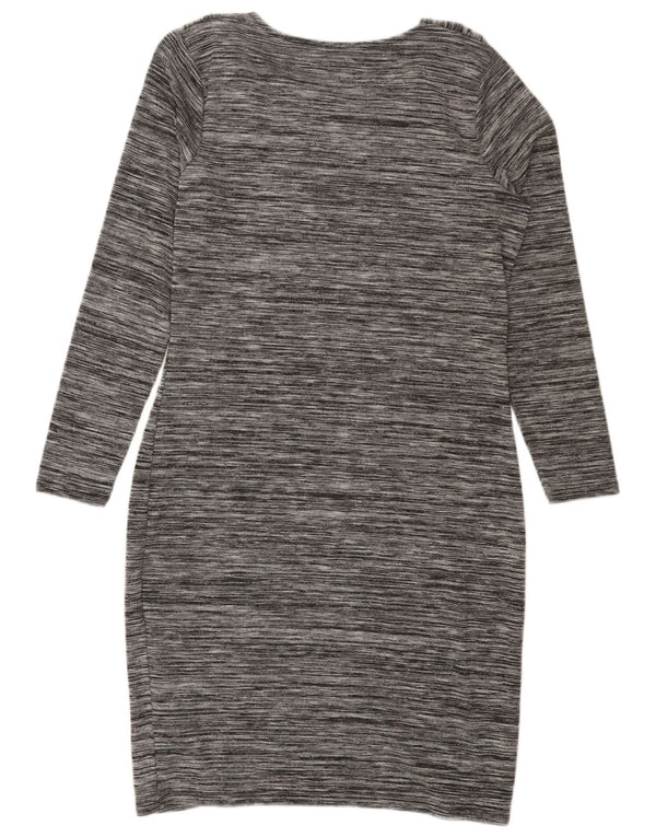 Abito maglione da donna Marks & Spencer con collo basso UK 14 Grigio medio chiazzato