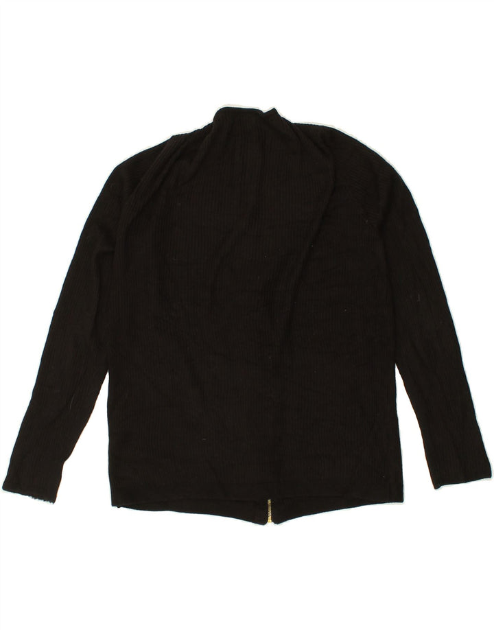 CALVIN KLEIN Womens Oversized Cardigan Sweater UK 10 Small Black Acrylic Vintage Calvin Klein and Second-Hand Calvin Klein from Messina Hembry 