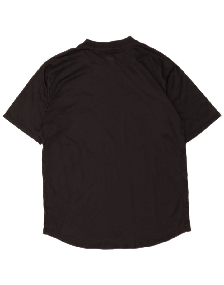 T-shirt Nike da uomo Dri Fit, top in poliestere nero medio