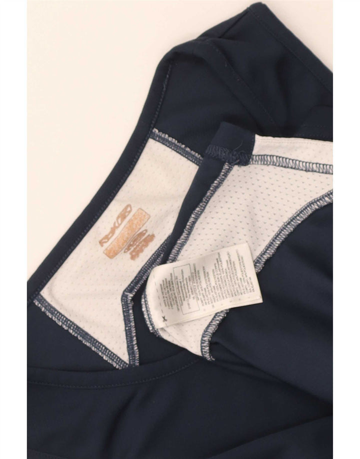 Canotta Reebok da donna UK 12 Medium Navy Blue Colourblock Poliestere