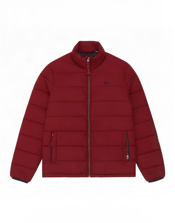 Giacca imbottita ampia da uomo Jack Wills UK 34 XS bordeaux poliammide