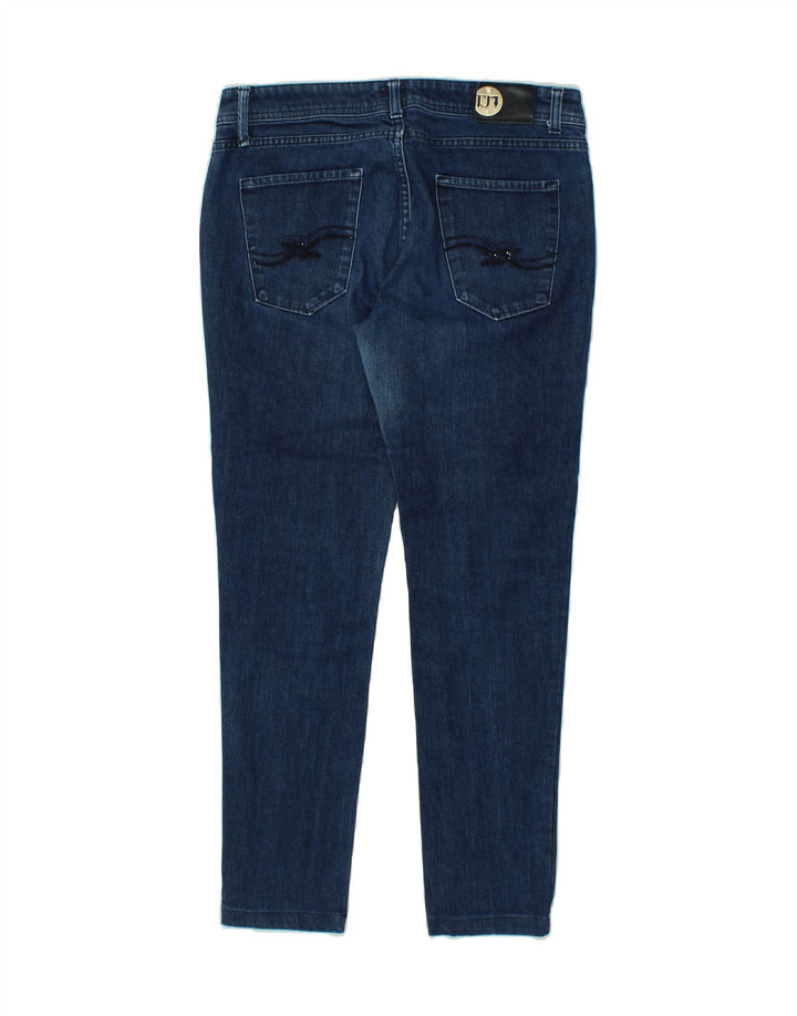 TRUSSARDI Womens Slim Jeans W33 L29 Blue Cotton Vintage Trussardi and Second-Hand Trussardi from Messina Hembry 